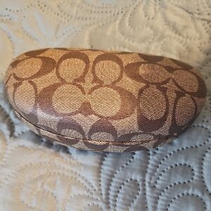 Coach Signature C Monogram Clamshell Eye Glasses Hard Case